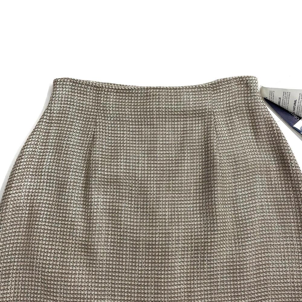 Rena Rowan Women’s Size 4 Small Brown Beige Tweed Vintage Pencil Skirt NWT - Picture 2 of 11